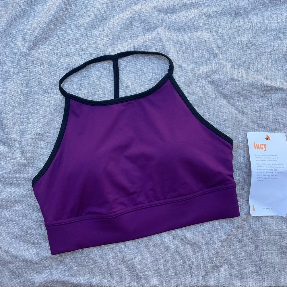 NWT Lucy Unhindered Bra Padded Purple Small